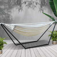 Hammock Bed with Stand Outdoor Camping Hammocks Steel Frame